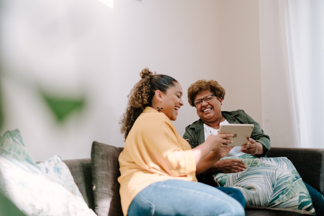 woman sharing family stories